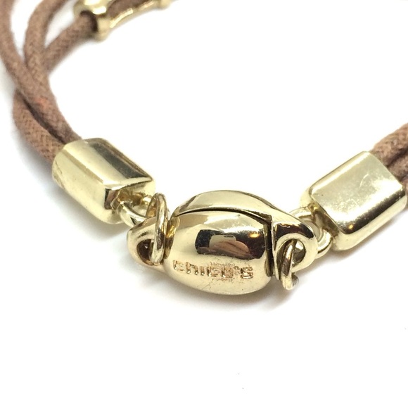 3/$30 CHICO'S GOLD TONE TUBE MULTI STRAND CORD RHINESTONES BRACELET MAGNETIC - Picture 7 of 12